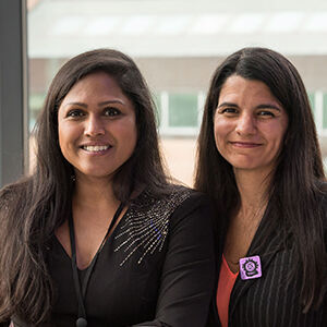 Women smiling for camera at the 2019 Biennial Conference