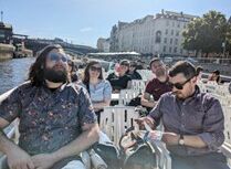 NAFAns on a river boat touring the Spree River