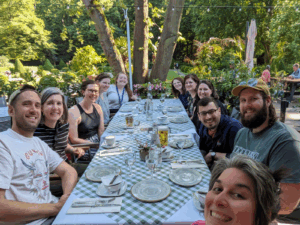 NAFAns eating lunch in Germany