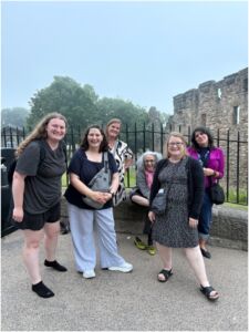 NAFAns gather beside the ruins of St Andrews Cathedral, with the town’s characteristic haar, the coastal sea fog, drifting through the historic site.