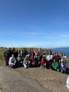 Group of NAFAns in front of Dunluce Castle